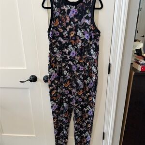 Elegant Black Floral Jumpsuit